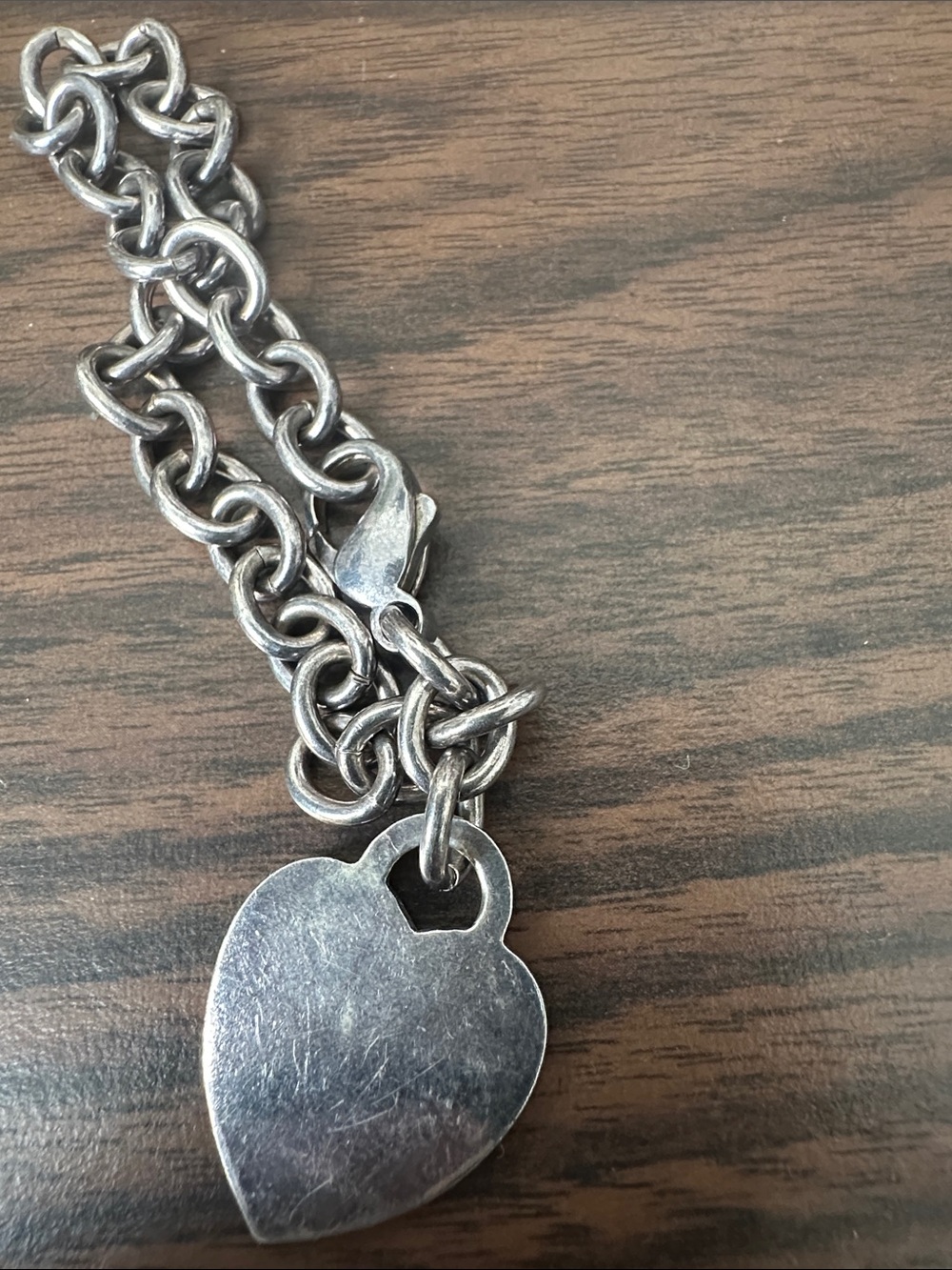 Tiffany & Co. Silver Heart Tag Charm Bracelet - Picture 2 of 3